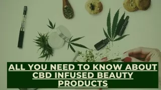 All You Need To Know About CBD Infused Beauty Products.