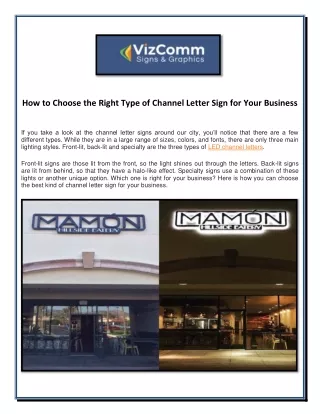 how to choose the right type of channel letter