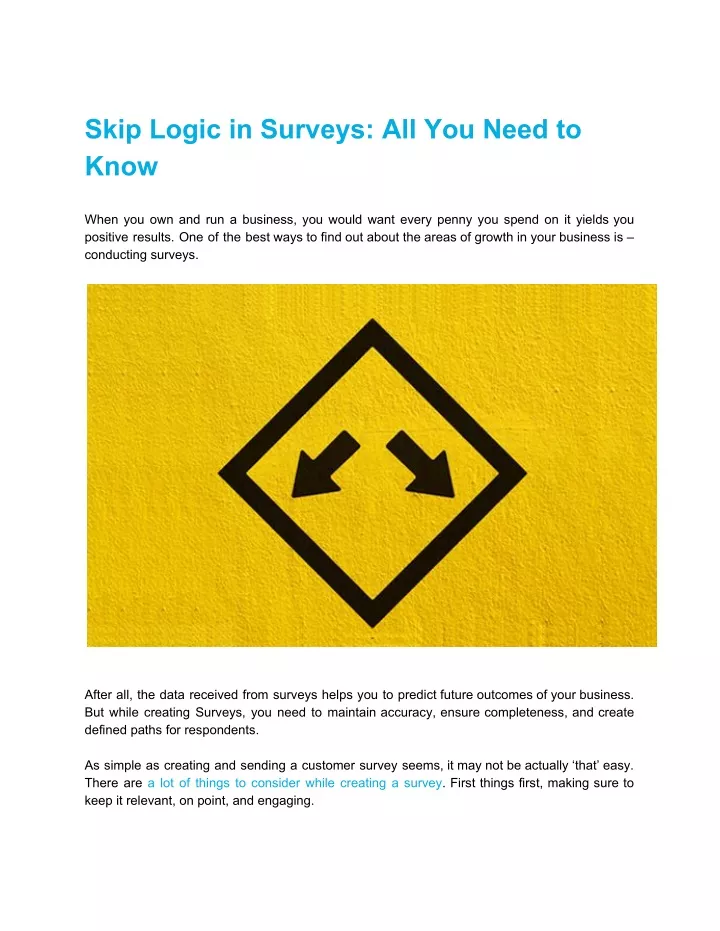 skip logic in surveys all you need to know