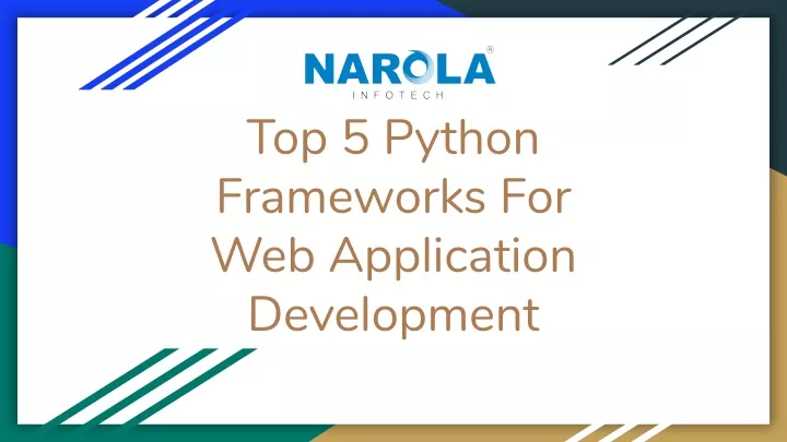top 5 python frameworks for web application
