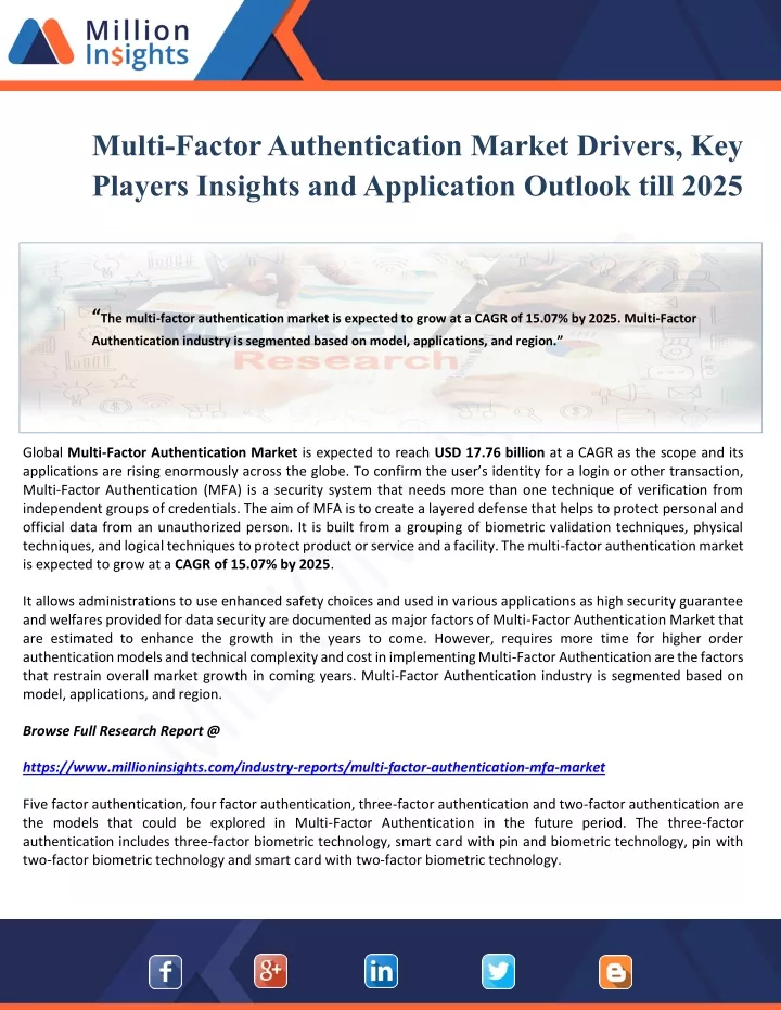 multi factor authentication market drivers