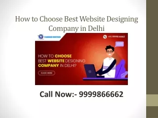How to Choose Best Website Designing Company in Delhi