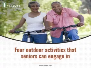 Four outdoor activities that seniors can engage in