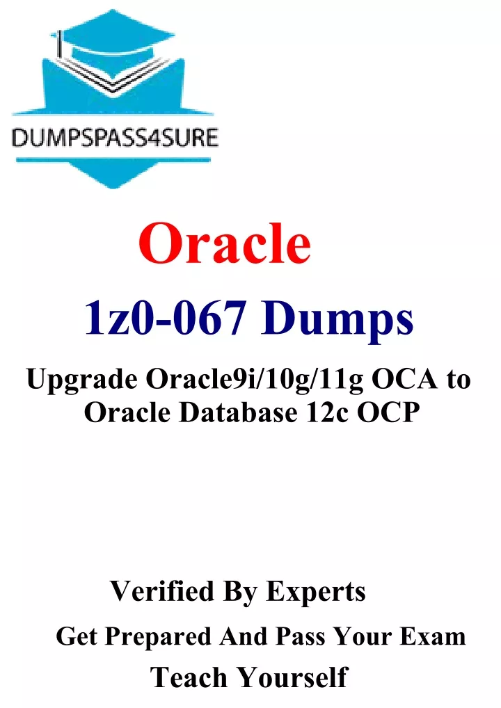 oracle 1z0 067 dumps