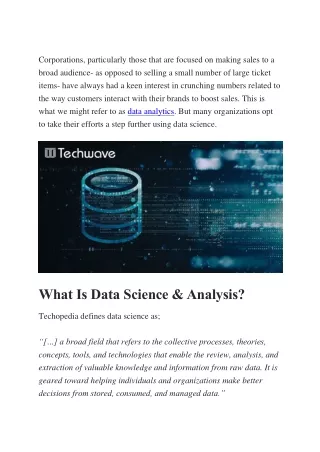 How Analytics & Data Science Improve Your Business Efficiency