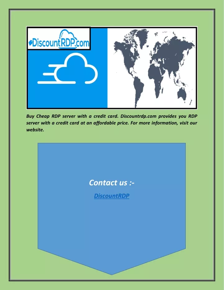 buy cheap rdp server with a credit card