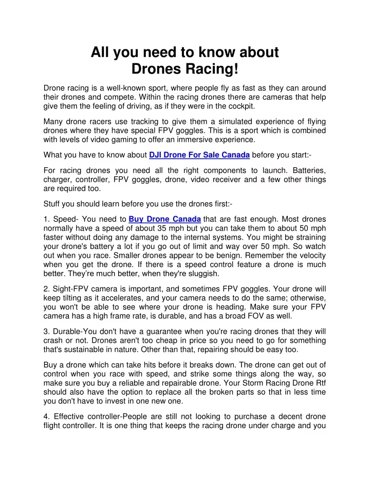 all you need to know about drones racing