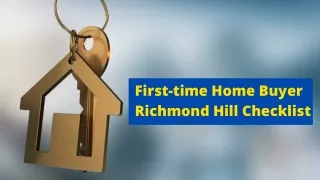First-time Home Buyer Richmond Hill Checklist