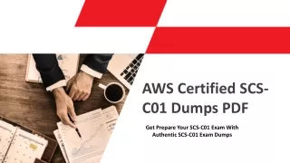 Get Pass With AWS Certified SCS-C01 Dumps PDF In Your SCS-C01 Proficiency Exam