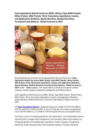 dairy ingredients market by source milk whey type