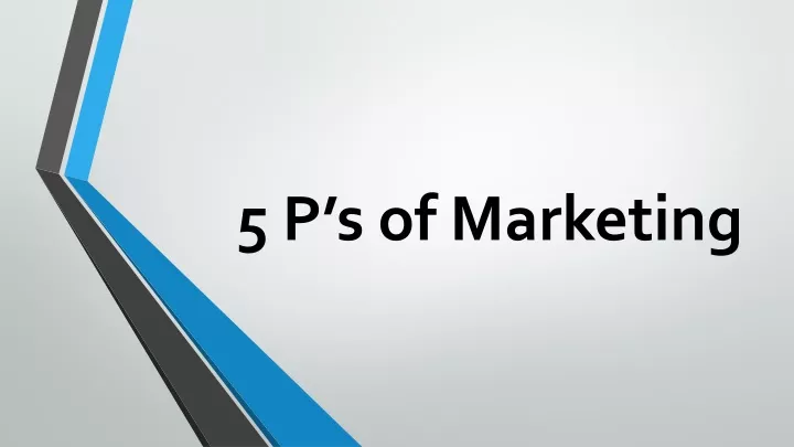 5 p s of marketing