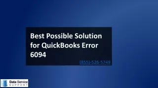 Best Solution to Fix QuickBooks Error 6094 swiftly