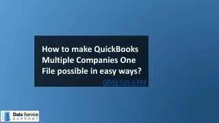 how to make quickbooks multiple companies