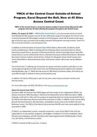 ymca of the central coast outside of school