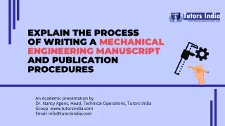 explain the process of writing a mechanical