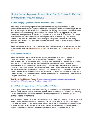 medical imaging equipment services market size