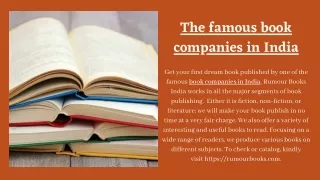 The famous book companies in India