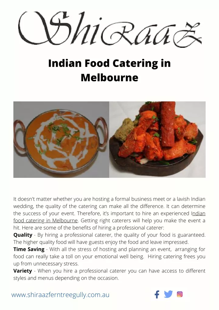 indian food catering in melbourne