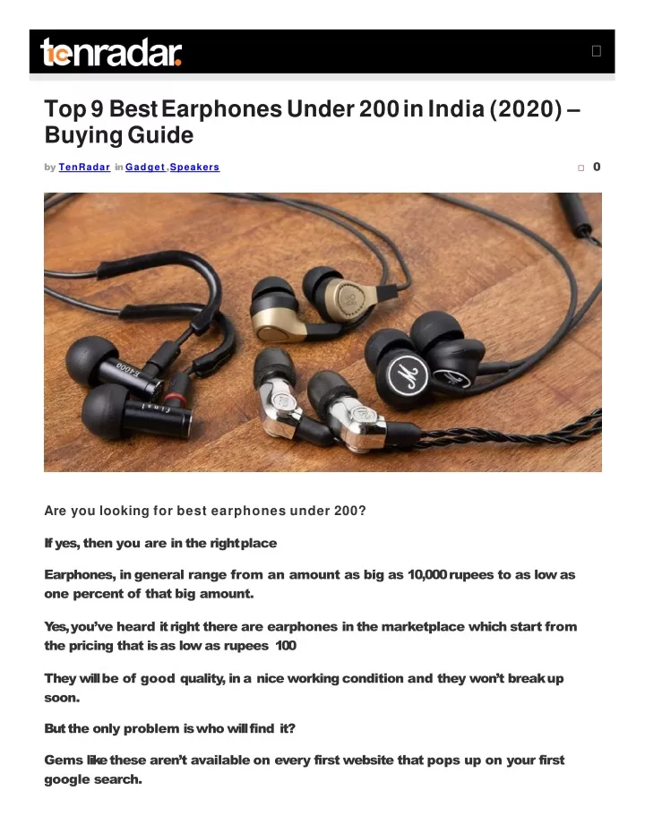 top 9 best earphones under 200 in india 2020 buying guide