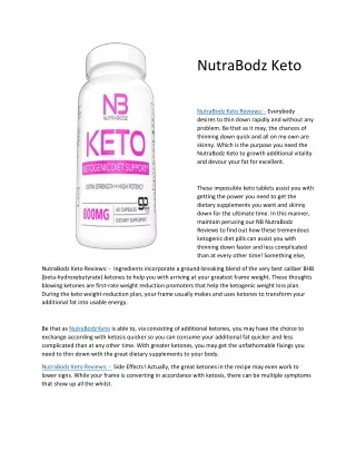 NutraBodz Keto