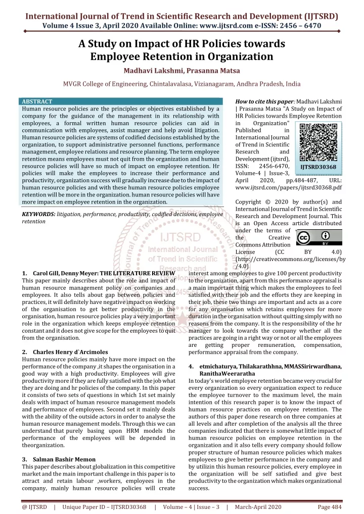 international journal of trend in scientific