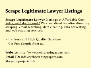 scrape legitimate lawyer listings