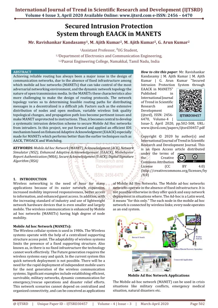 international journal of trend in scientific