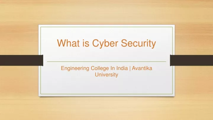 what is cyber security