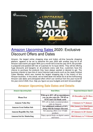 Amazon upcoming sales | Get Up To 80 % Off  on Amazon Upcoming  Sale