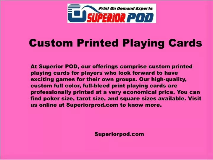 custom printed playing cards
