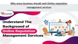 Why every business should seek Online reputation management services
