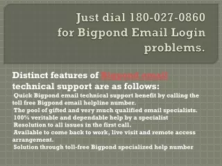 Technical Experts Dial 180-027-0860 Bigpond Email Tech
