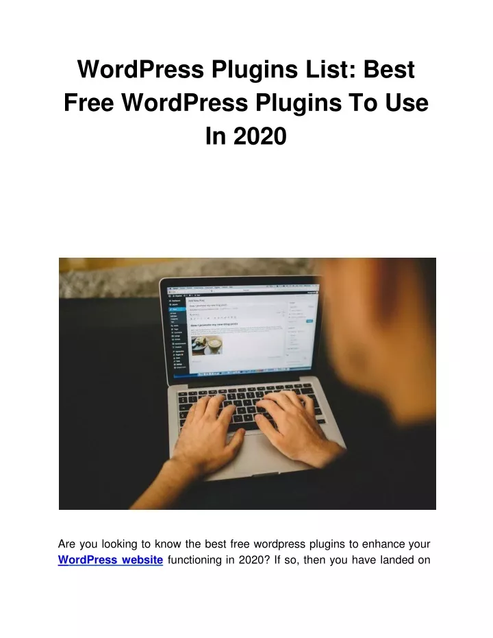 wordpress plugins list best free wordpress plugins to use in 2020
