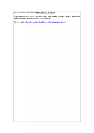 get teamtreehouse clone web training software