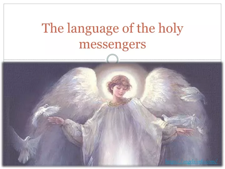 the language of the holy messengers