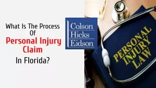 what is the process of personal injury claim