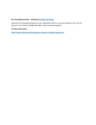 hire silverlight developer dedicated silverlight