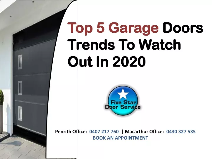 top 5 garage doors trends to watch out in 2020
