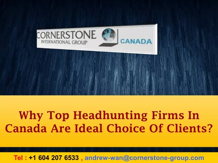why top headhunting firms in canada are ideal