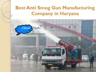 Best Anti Smog Gun Manufacturing Company