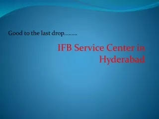 IFB Microwave Oven Service Center in Hyderabad