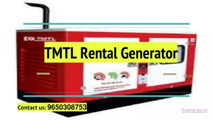 tmtl rental generator