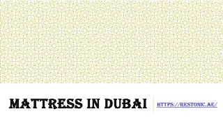 mattress in dubai