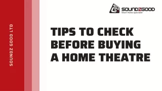 Tips to Check Before Buying a Home Theatre