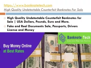 High Quality Undetectable Counterfeit Banknotes For Sale
