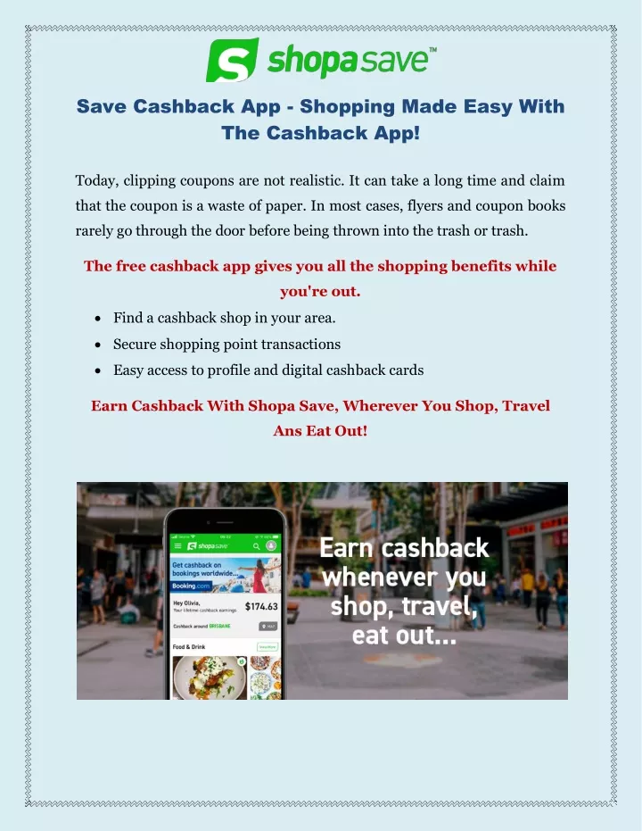 save cashback app shopping made easy with