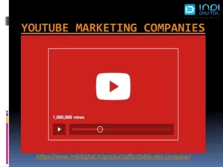 Which are the best YouTube marketing companies in India