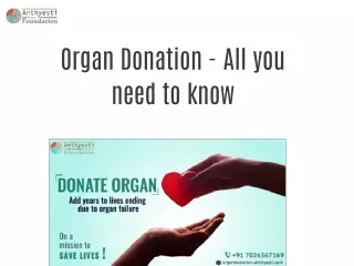 Organ Donation - All you need to know
