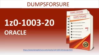1z0-1003-20 Exam PDF | 1z0-1003-20 Questions Answers | Dumpsforsure