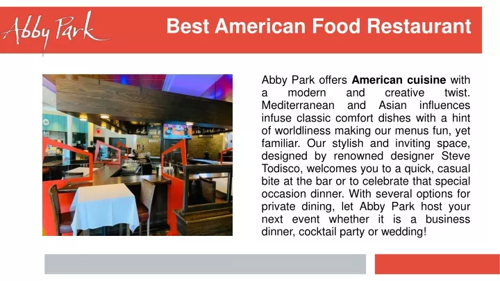 best american food restaurant